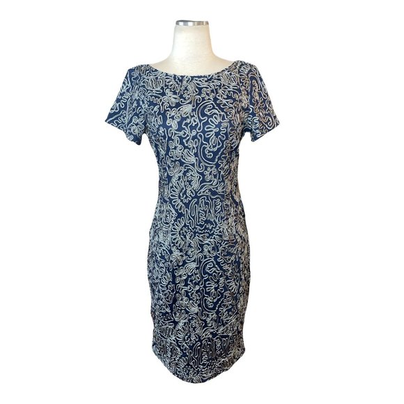 Js Collections Soutache Cocktail Sheath Dress 6 New Nwt Women's short sleeve - Picture 4 of 9